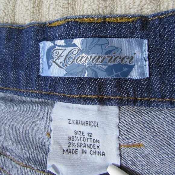 Z Cavaricci Hi Waist Embellished Boot Cut Jeans - Picture 8 of 10